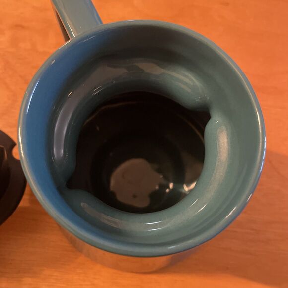 Hotjo High wave Ceramic Coffee Mug Green 16oz Nonslip Base Travel Mug Camping - Picture 5 of 7